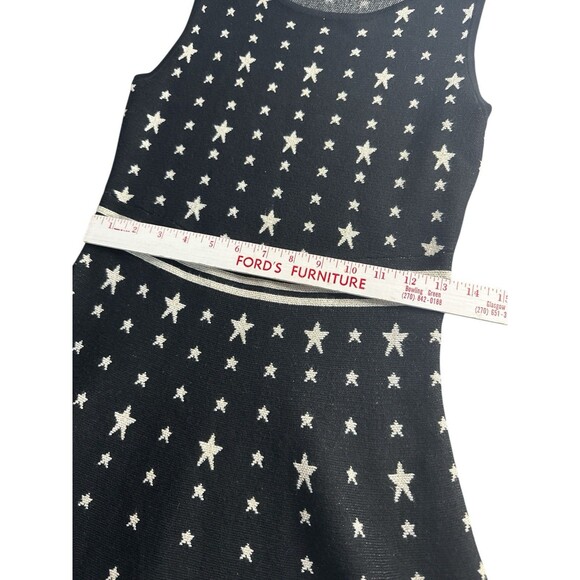 Torrid Black & White Sleeveless Sweater Knit Star Skater Dress Fit Flare Large - Picture 7 of 11